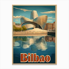 Aihrgdesign A Vintage Travel Poster Of Bilbao 2 Canvas Print