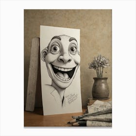 Caricature Drawing Canvas Print