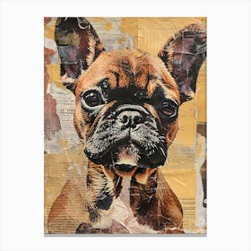 Puppy Kitsch Collage 1 Canvas Print