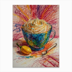 Latte In A Cup Canvas Print