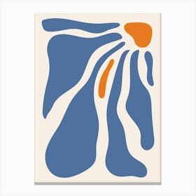 Blue And Orange Abstract Canvas Print