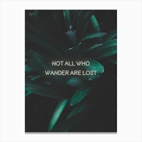 Not All Who Wander Canvas Print