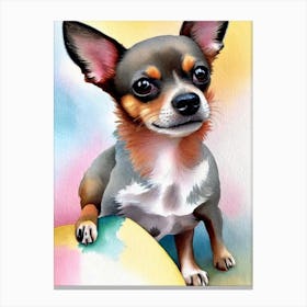 Chihuahua 3 Watercolour dog Canvas Print