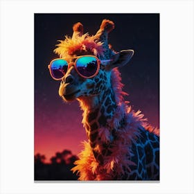 Giraffe With Sunglasses 1 Canvas Print