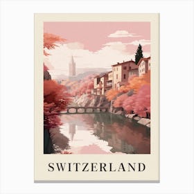 Vintage Travel Poster Switzerland 2 Canvas Print