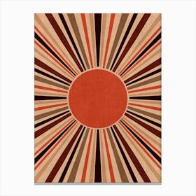 Retro Sunburst Canvas Print