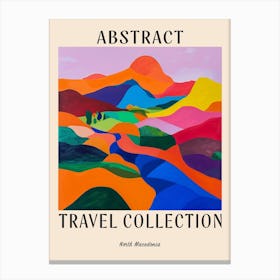 Abstract Travel Collection Poster North Macedonia 1 Canvas Print