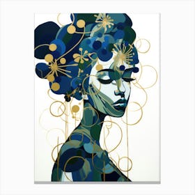 Blue And Gold Canvas Print