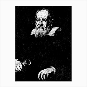 Galileo Galilei Black In White Canvas Print