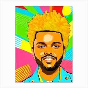 The Weeknd Colourful Pop Art Canvas Print
