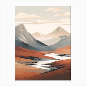 Kungsleden Sweden 2 Hiking Trail Landscape Canvas Print