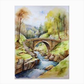 Bridge Over The Stream 1 Canvas Print