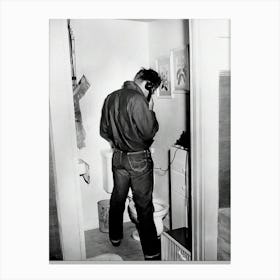 James Dean Peeing In Toilet Canvas Print