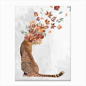 Cheetah Canvas Autumn Art Canvas Print