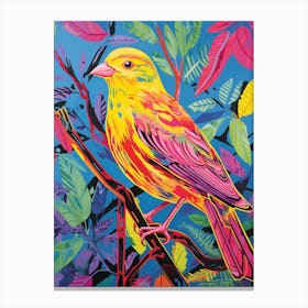 Colourful Bird Painting Yellowhammer 3 Canvas Print