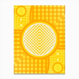 Geometric Abstract Glyph in Happy Yellow and Orange n.0034 Canvas Print