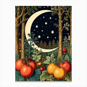 William Morris Moon And Tomatoes Canvas Print