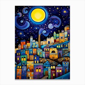 Night in the city 1 Canvas Print