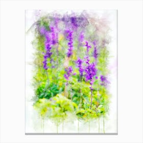 Flowers watercolor 2. Art botanical watercolor photography. Canvas Print