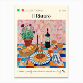 Il Ristoro Trattoria Italian Poster Food Kitchen Canvas Print