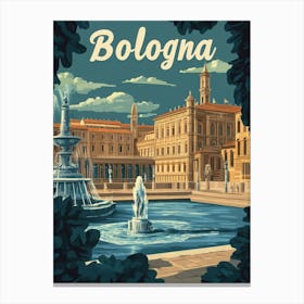 Aihrgdesign A Classic 1960s Travel Poster For Bologna Showcas 20496385 08a3 4f43 859b 32b0508a3697 1 Canvas Print