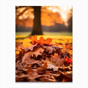 Pile of Autumn Leaves 1 Canvas Print