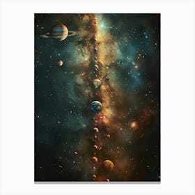 Planets In Space 2 Canvas Print