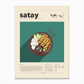 Satay Canvas Print
