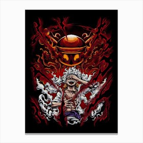 Luffy Gear 5 Anime Poster 1 Canvas Print