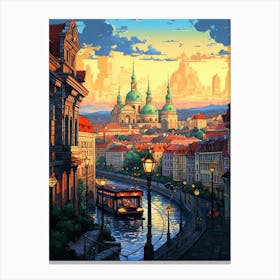 Prague Pixel Art 2 Canvas Print