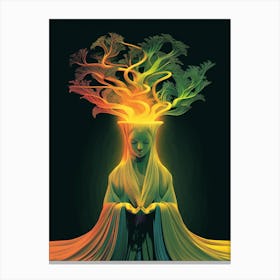 Tree woman, spiritual, "Peaceful Solitude" Canvas Print