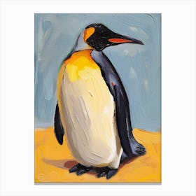 King Penguin Bartolom Island Colour Block Painting 3 Canvas Print