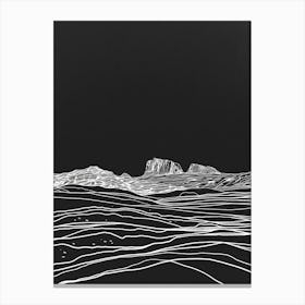 Beinn Tulaichean Mountain Line Drawing 5 Canvas Print