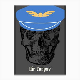 Air Force Skull Canvas Print