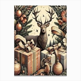 Christmas Tree 5 Style William Morris Canvas Print