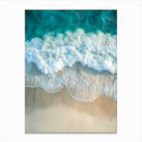 Ocean Waves On The Beach 3 Canvas Print