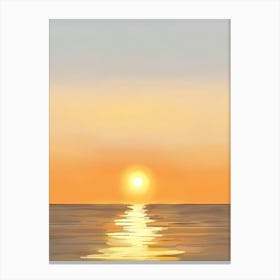 Sunset Over The Ocean 6 Canvas Print