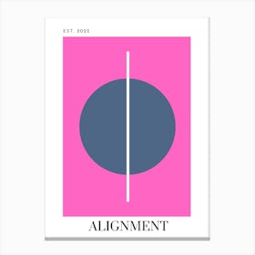 10 Alignment - Bright Pink Canvas Print
