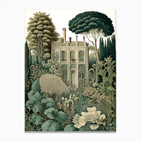 Villa Cimbrone Gardens, 1, Italy Vintage Botanical Canvas Print