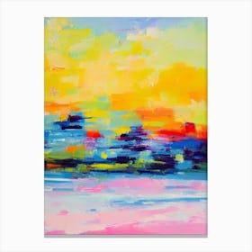Yarra Bay Beach, Australia Bright Abstract Canvas Print