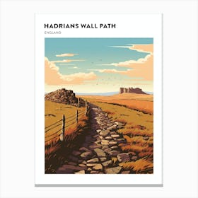 Hadrians Wall Path England 3 Hiking Trail Landscape Poster Canvas Print