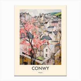 Conwy (Wales) Painting 3 Travel Poster Canvas Print