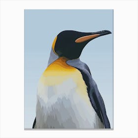 Emperor Penguin Deception Island Minimalist Illustration 3 Canvas Print