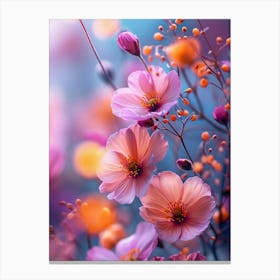 Cosmos Flowers Canvas Print