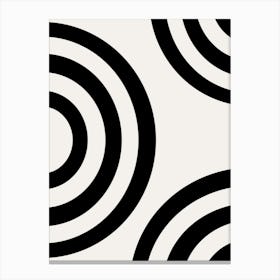 Abstract Arches Black And White Lines Canvas Print