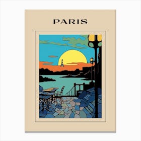 Minimal Design Style Of Paris, France 2 Poster Canvas Print