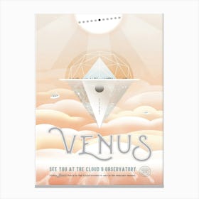 Venus Vintage Space Print Canvas Print