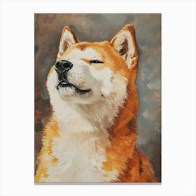 Akita Acrylic Painting 3 Canvas Print