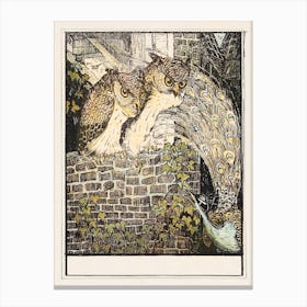 Two Owls On A Wall (1895), Theo Van Hoytema Canvas Print