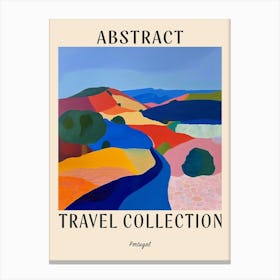 Abstract Travel Collection Poster Portugal 6 Canvas Print